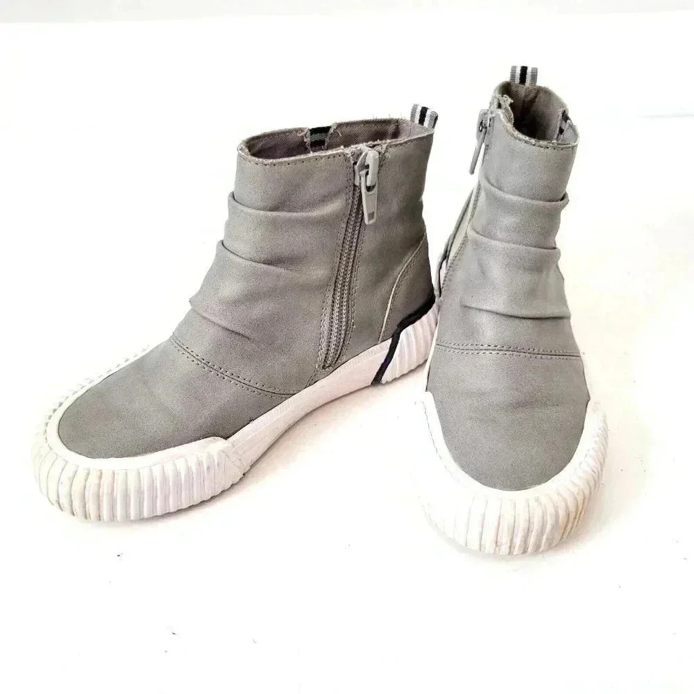 Sperry Top-Sider Boots 11M Youth Gray Zip Unisex STK165409